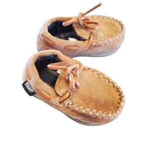 Semary European Fur House Slippers Boy's 19.5 Brown Suede Walking Shoes Comfort